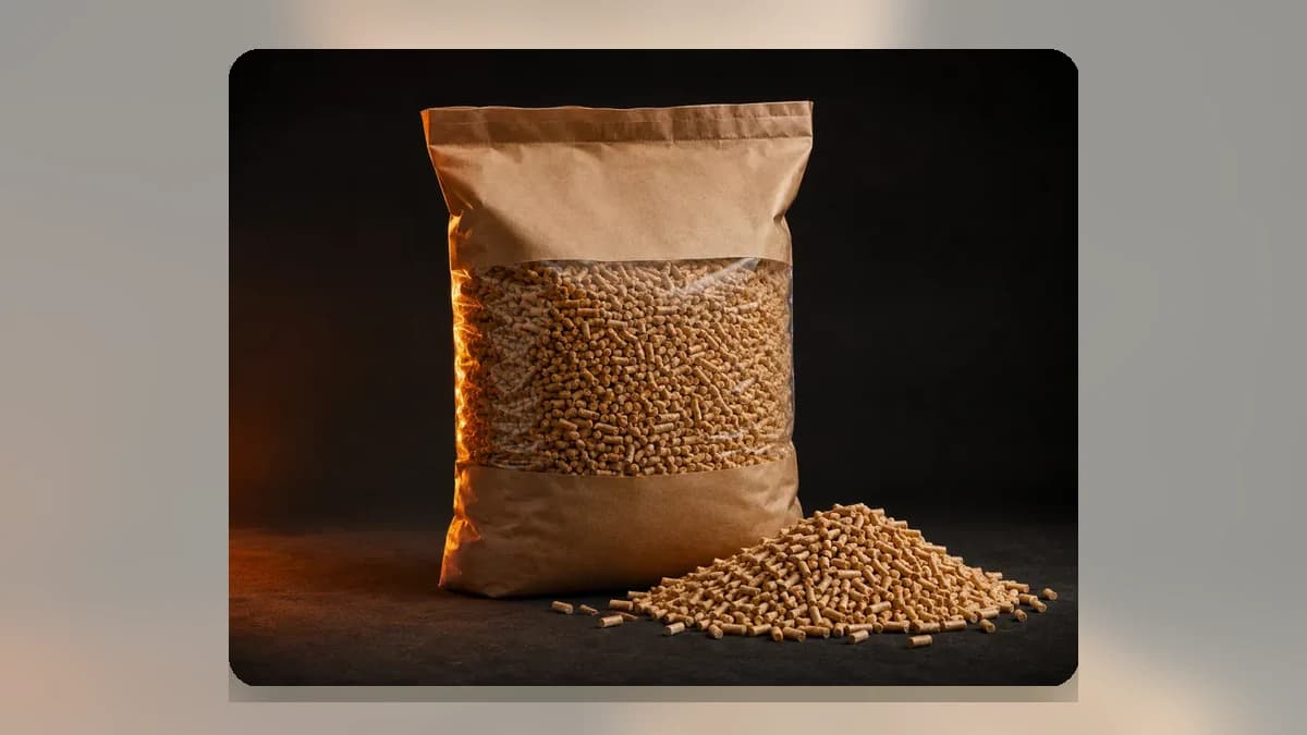 Six millimetre pine pellets